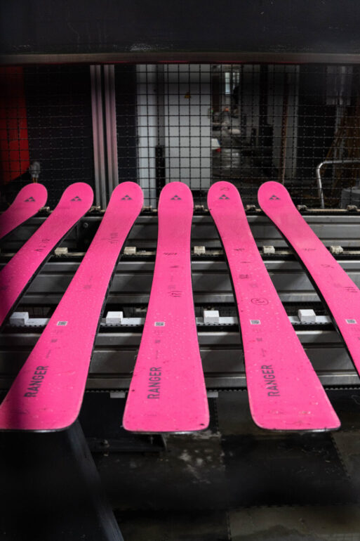 pink skis